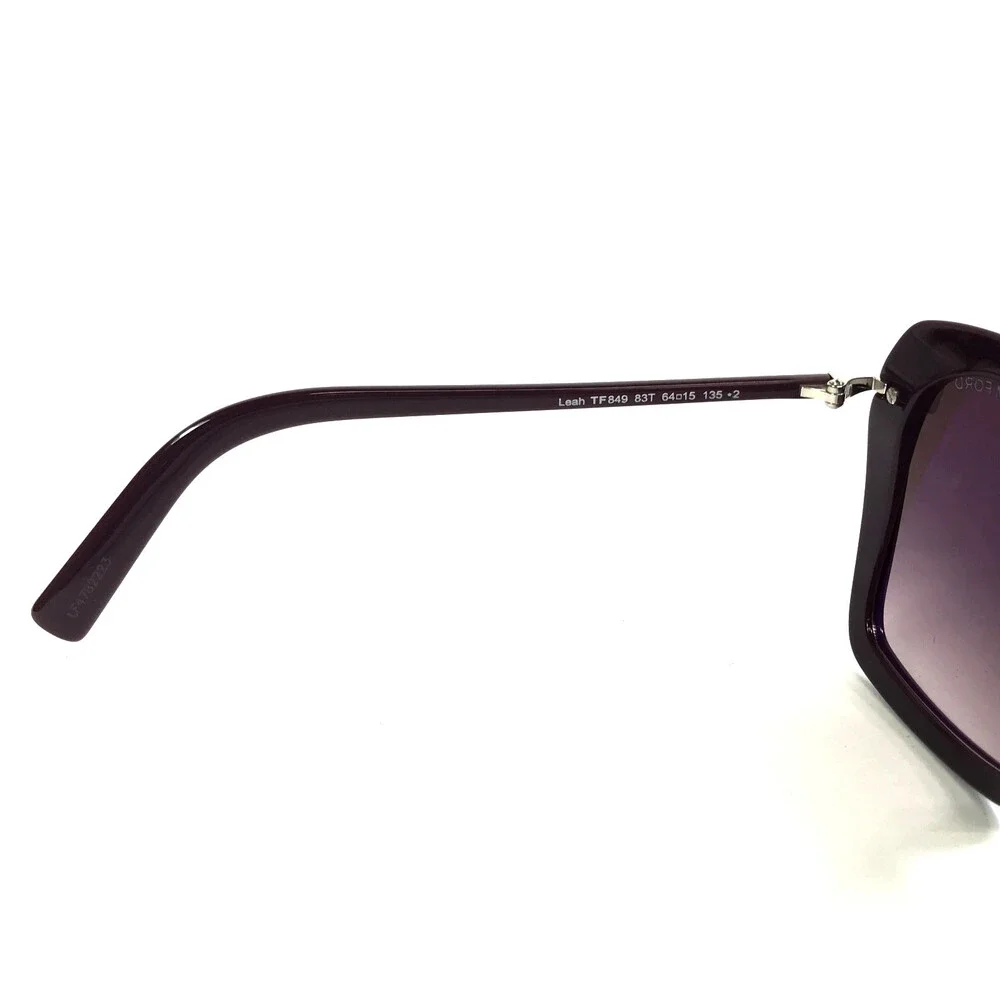 Tom Ford Sunglasses Leah TF849 83T Shiny Purple Frames w/ Purple Gradient Lenses